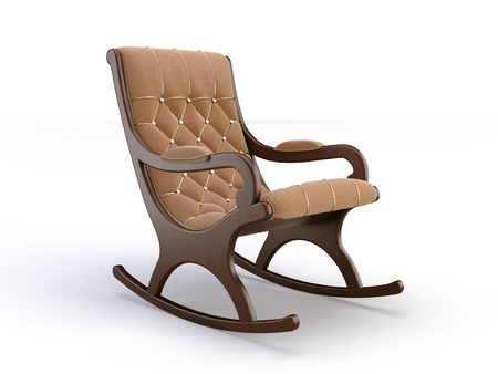 classic 3d chair on the white backgroundの写真素材