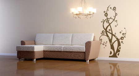 a modern 3d interior compositionの写真素材