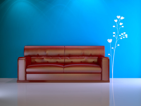 a modern 3d interior compositionの写真素材