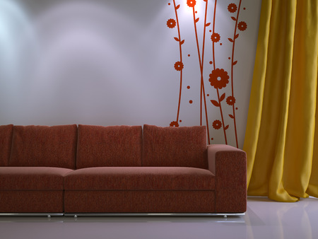 a modern 3d interior compositionの写真素材