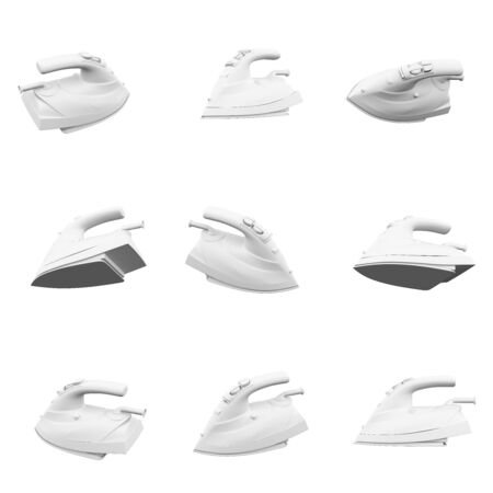 Iron isolated on the white background 3D Renderingの写真素材