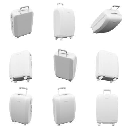 suitcase isolated on the white background 3D Renderingの写真素材