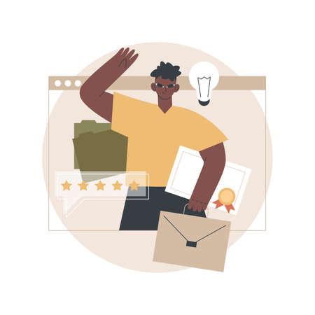 Job seekers abstract concept vector illustration.のイラスト素材