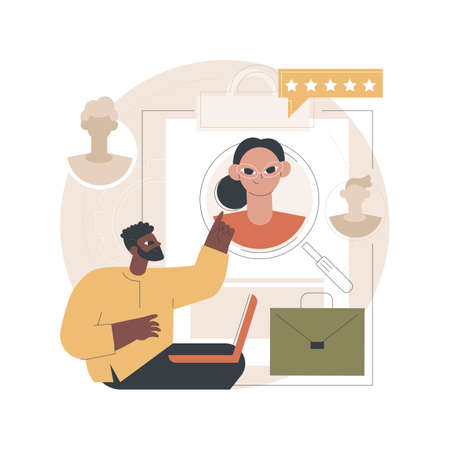 Recruitment agency abstract concept vector illustration.のイラスト素材