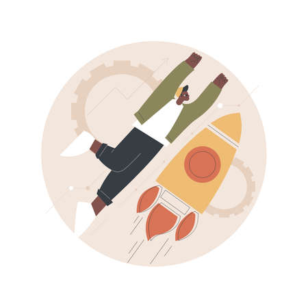 Startup accelerator abstract concept vector illustration.のイラスト素材