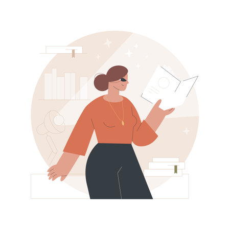 E-book abstract concept vector illustration.のイラスト素材