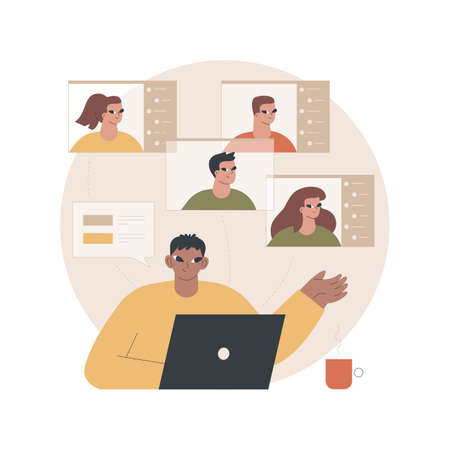 Webinar abstract concept vector illustration.のイラスト素材