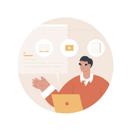 Online education platform abstract concept vector illustration.のイラスト素材