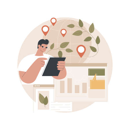 Environment data analytics abstract concept vector illustration.のイラスト素材