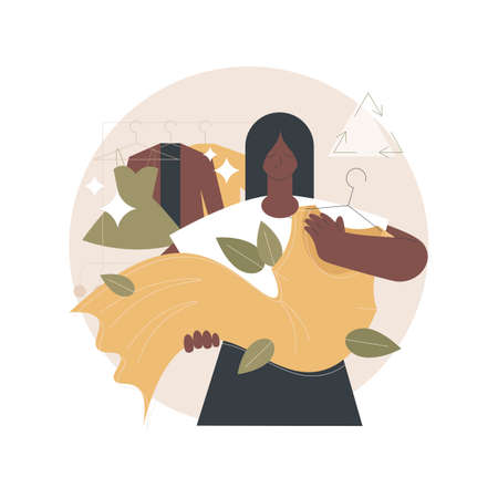 Sustainable fashion abstract concept vector illustration.のイラスト素材