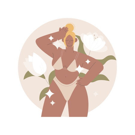 Body positive abstract concept vector illustration.のイラスト素材