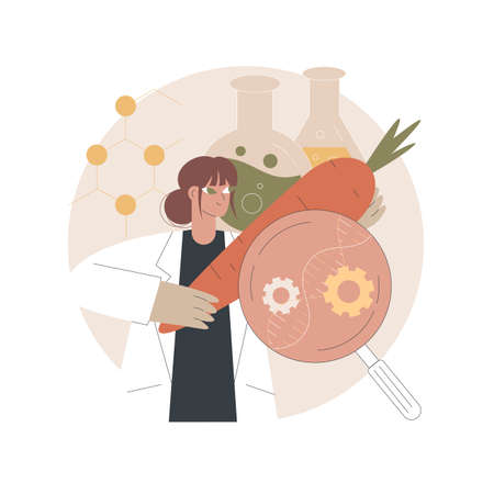 Genetically modified organism abstract concept vector illustration.のイラスト素材