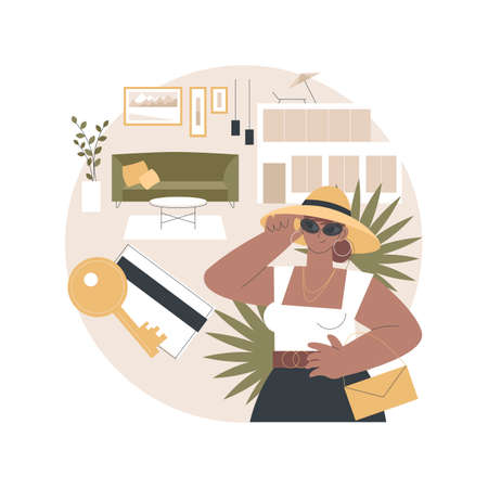 Design hotel abstract concept vector illustration.のイラスト素材