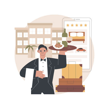 Lifestyle hotel abstract concept vector illustration.のイラスト素材