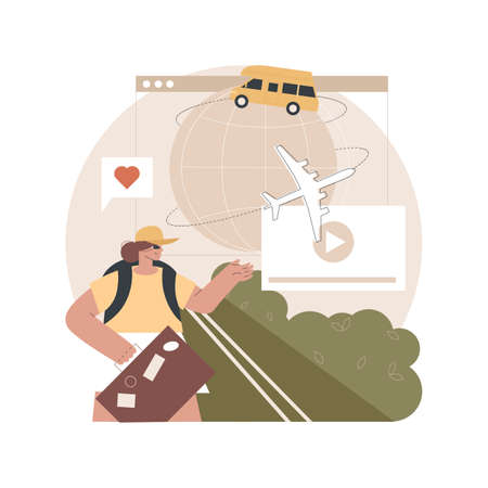 Traveling the world abstract concept vector illustration.のイラスト素材