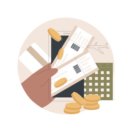 Low cost flights abstract concept vector illustration.のイラスト素材
