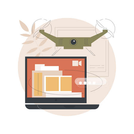 Real estate video tour abstract concept vector illustration.のイラスト素材