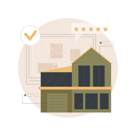 Real estate floor plan abstract concept vector illustration.のイラスト素材