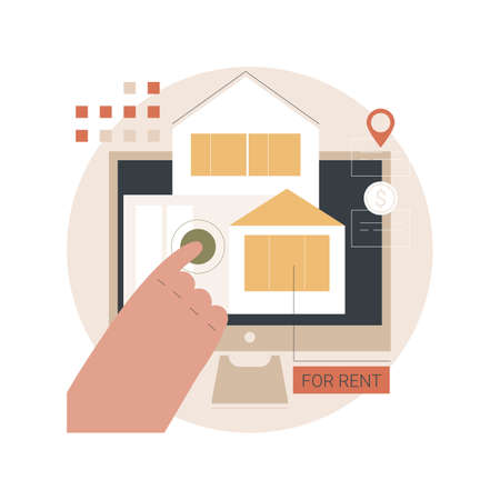 House for rent abstract concept vector illustration.のイラスト素材