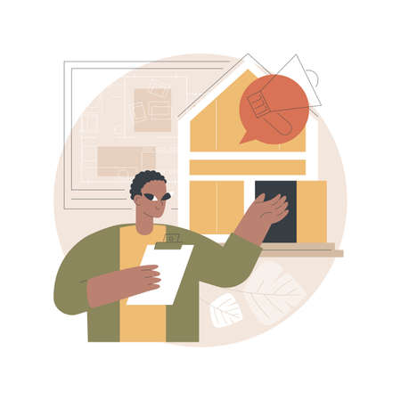 Open house abstract concept vector illustration.のイラスト素材