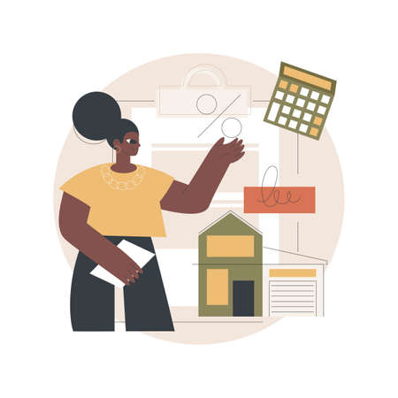Mortgage loan abstract concept vector illustration.のイラスト素材