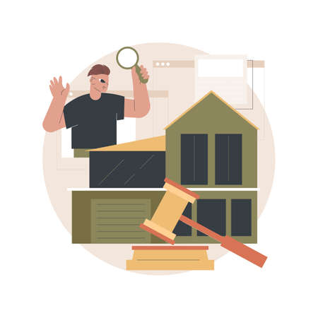 Auction house abstract concept vector illustration.のイラスト素材