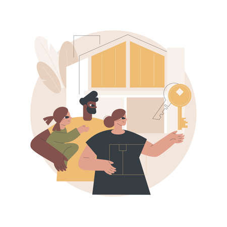 Family house abstract concept vector illustration.のイラスト素材