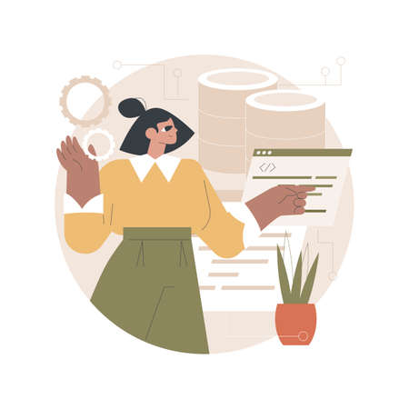 Big data programming abstract concept vector illustration.のイラスト素材