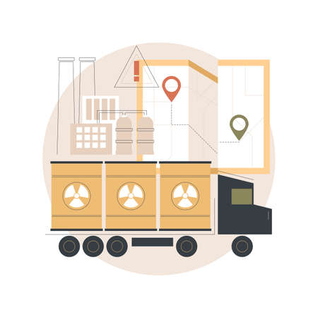 Transport of dangerous goods abstract concept vector illustration.のイラスト素材