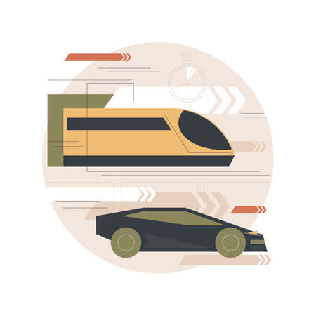 High-speed transport abstract concept vector illustration.のイラスト素材