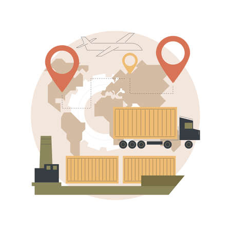 International transport abstract concept vector illustration.のイラスト素材