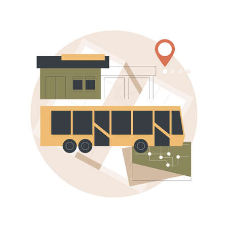 Regional transport abstract concept vector illustration.のイラスト素材