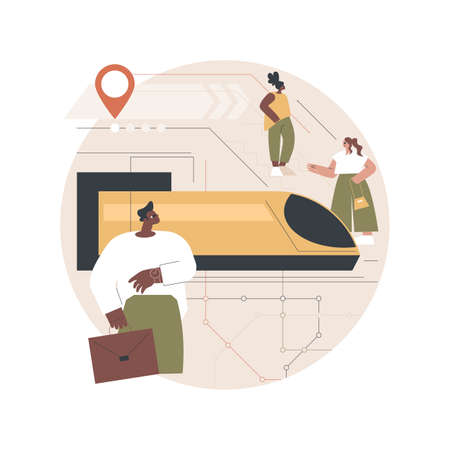 Underground transport abstract concept vector illustration.のイラスト素材