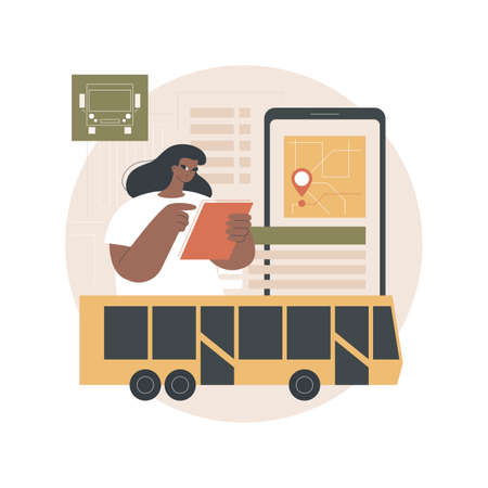 Public transport abstract concept vector illustration.のイラスト素材