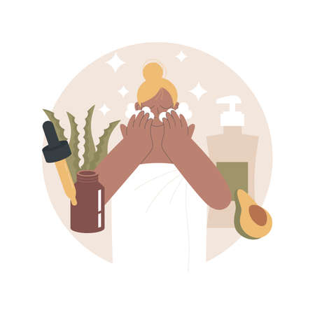 Skincare abstract concept vector illustration.のイラスト素材