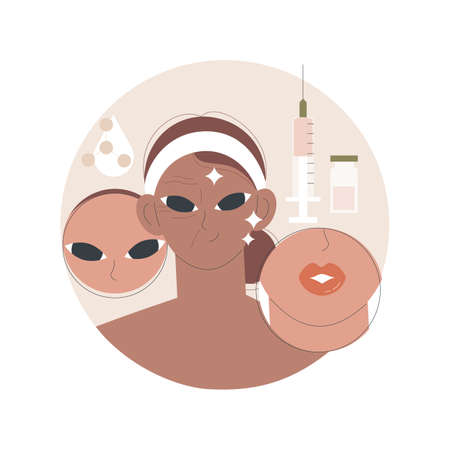Beauty injection abstract concept vector illustration.のイラスト素材