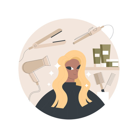Hair salon abstract concept vector illustration.のイラスト素材