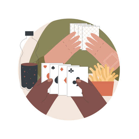 Play cards abstract concept vector illustration.のイラスト素材