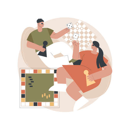 Board games abstract concept vector illustration.のイラスト素材