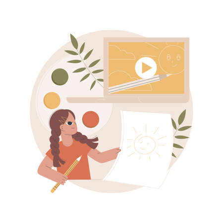 Painting abstract concept vector illustration.のイラスト素材