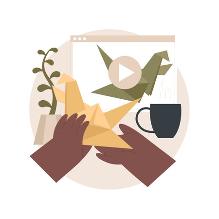 Origami abstract concept vector illustration.のイラスト素材