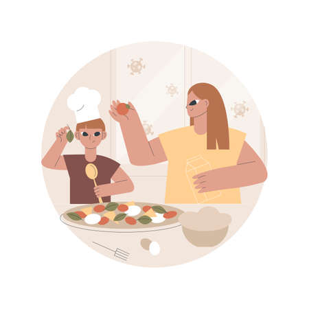 Bake together abstract concept vector illustration.のイラスト素材
