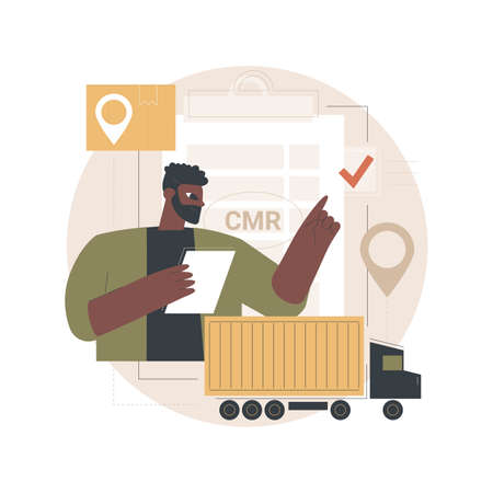 Road transport documents abstract concept vector illustration.のイラスト素材