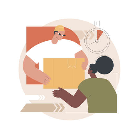 Express delivery service abstract concept vector illustration.のイラスト素材