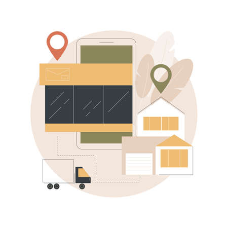 Delivery point abstract concept vector illustration.のイラスト素材