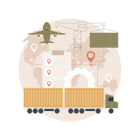 Import of goods and services abstract concept vector illustration.のイラスト素材