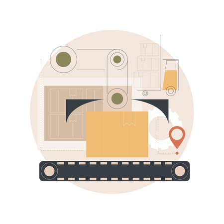 Warehouse logistics abstract concept vector illustration.のイラスト素材