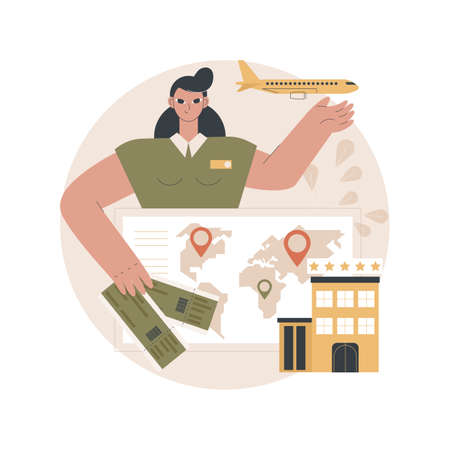 Travel agent abstract concept vector illustration.のイラスト素材