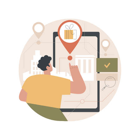 Interactive city quest abstract concept vector illustration.のイラスト素材