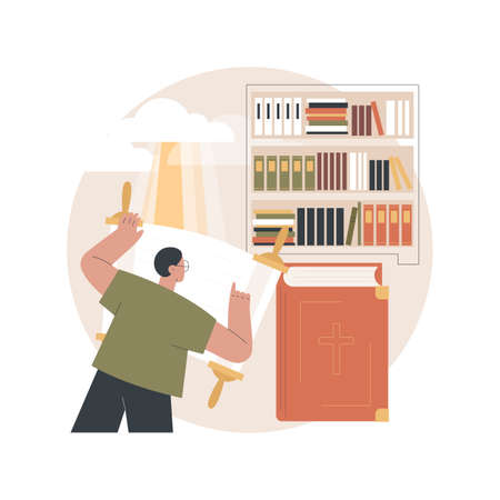 Sacred text abstract concept vector illustration.のイラスト素材